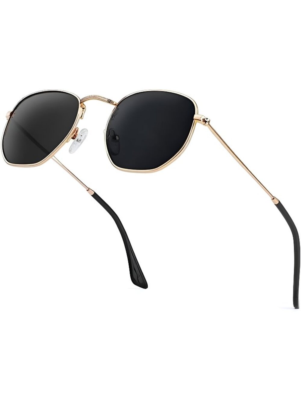 Sunglasses, Polarized UV Protection, Metal Frame Hexagon Sunglasses for Women